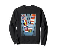 'V' de la Victoria en Banderas aliadas (1942-1945) Sudadera