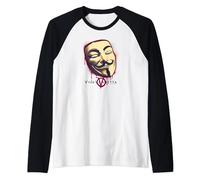 V for Vendetta Fawk's Mask Camiseta Manga Raglan
