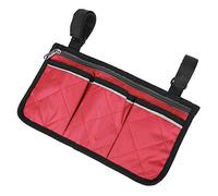 V GEBY Bolsa para Silla de Ruedas Bolsa Lateral Bolsa de Almacenamiento Colgante Multifuncional para sillas de Ruedas Scooters(Rojo)