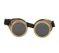 V GEBY Gafas Vintage, Gafas ABS de doble capa Gafas Steampunk Gafas Vintage Steampunk(Bronze)