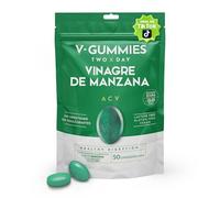 V Gummies - Gominolas de Vinagre de Manzana para Salud Digestiva - Apple Cider Vinegar Gummies - Sabor Natural a Manzana con Vitamina C y Pectina - 50 Unidades