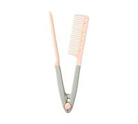 V Hair Smoothing Comb - Peluquero antideslizante para cabello grueso | Estilo de cabello seco húmedo para uso doméstico, salón de hotel, dormitorio para mujeres y niñas, 9,65 pulgadas