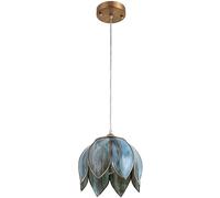 V-intage Oriental Chandelier, Brass Emerald Glass Ceiling Chandelier,Pendant Ceiling Light