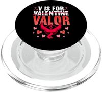 V Is For Valor Shirt Valentines Shirt For Boys Girl PopSockets PopGrip para MagSafe