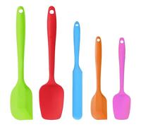 V-Kitpater Espatulas Silicona Cocina, Lengua Silicona de No Tóxico Antiadherente, Resistente al Calor, Apta para Lavavajillas, Utensilios de Cocina para Cocinar y Hornear, 5 Piezas, Multicolor