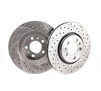 V-MAXZONE PARTS Discos de freno deportivos ventilados delanteros compatibles con BMW SERIES 5 SALOON E60 2003 2004 2005 2006 2007 2008 2009 2010 - 0441GT diámetro 324mm agujeros 5