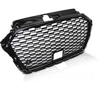 V-MAXZONE PARTS Parrilla delantera compatible con Audi A3 8V Cabrio 2 puertas 2017 2018 2019 2020 RS-61 parrilla central delantera deportiva rejilla de malla de panal negro brillante