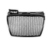 V-MAXZONE PARTS Parrilla delantera compatible con Audi A4 B7 RS-Type Cabrio 2004 2005 2006 2007 2008 RS-56 Front Central Sport Grill Rejilla de malla de panal negro brillante