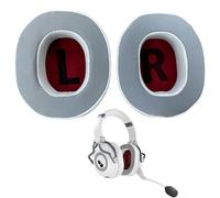 V-MOTA Almohadillas compatibles con auriculares Cherry HC 8.2 para juegos, almohadillas de repuesto de piel sintética, 1 par (blanco)