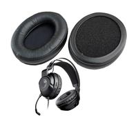 V-MOTA Almohadillas de repuesto para auriculares Roccat ELO X, ELO 7.1 Air, ELO 7.1 USB, Khan Pro, Khan Aimo 7.1 (cuero negro, grosor 20 mm)