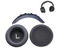 V-MOTA Almohadillas y diadema de repuesto para auriculares Beyerdynamic MMX100 MMX150 MMX200, piel sintética negra, 1 juego