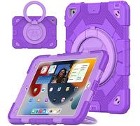 V-MOTA Flat Protect Spider-Man - Bonita silicona compatible con iPad 7, 8, 9 (2019/2020/2021) generación de 10.2 pulgadas; funda protectora de pulsera giratoria (morado)