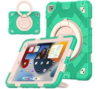 V-MOTA Flat Protect Spider-Man - Bonita silicona compatible con iPad 7, 8, 9 (2019/2020/2021) generación de 10.2 pulgadas; funda protectora de pulsera giratoria (azul claro y gris)