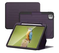 V-MOTA Funda protectora plana compatible con iPad Pro M4 2024 de 11 pulgadas, tablet A2836, diseño de piel sintética, ultra delgada, ajuste automático, función de encendido y apagado automático, con