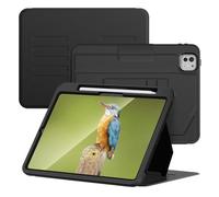 V-MOTA Funda protectora plana compatible con iPad Pro M4 2024 de 11 pulgadas, tablet A2836, diseño de piel sintética, ultra delgada, ajuste automático, función de encendido y apagado automático, con