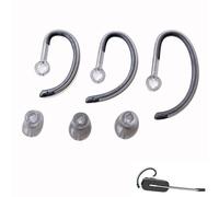 V-MOTA Ganchos de repuesto para orejas y puntas de silicona para auriculares de oficina Poly Plantronics Savi X400 8240 8245 8445 S8240 S8245 S8445, negro transparente (L/M/S 1 juego)