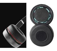 V-MOTA HSC040W - almohadillas para orejas para auriculares compatibles con Jabra Evolve 75/75+ /75 UC / 75 MS / 75 SE inalámbricos profesionales, piezas de reparación de cojines (negro 1 par)