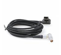V-mount D-tap - Cable de alimentación trenzado de 6 pines en ángulo recto para cámara Epic color rojo escarlata 3.28 pies
