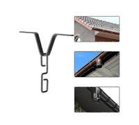 V Mount Rain Chain Hooks & Clips for Gutters, Adjustable Galvanized Iron Anchors Fits Standard Downpipes