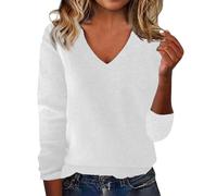 V Neck Sweaters for Women 2025 Fall Winter Warm Cashmere Classic Soft Pullover Sweater Loose Casual Long Sleeve Tops
