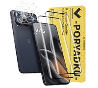 V-PORYADKU Protector de Pantalla para Motorola Moto Edge 70 Fusion 5G, Película de Vidrio Templado 2 Piezas+ Protector de Lente de Cámara 2 Piezas, HD Clara, Sin Burbujas, 9H Dureza, Antihuellas