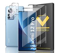 V-PORYADKU Protector de Pantalla para Xiaomi 12 Pro 5G, Película de Vidrio Templado 2 Piezas+ Protector de Lente de Cámara 2 Piezas, 9H Dureza, Antihuellas, HD Clara, Sin Burbujas, Anti-Scratch