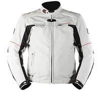 V Quattro Design Lorenzo - Cazadora para hombre, color gris y negro y rojo, talla M