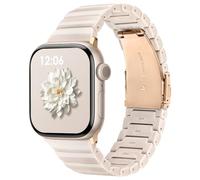 V.R.HOPE Correa de resina ligera y moderna compatible con Apple Watch Series 7/8/9/SE/10/41 mm 40 mm 38 mm 42 mm para Apple Watch Series 6/5/4/3/2/1 - Color avena
