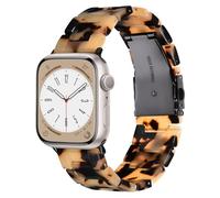 V.R.HOPE Correa de resina ligera y moderna compatible con Apple Watch Series 7/8/9/SE/10/41 mm 40 mm 38 mm 42 mm mujer y hombre, para Apple Watch Series 6/5/4/3/2/1 - Tiras de leche