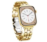 V.R.HOPE Correa delgada de acero inoxidable compatible con correas de Apple Watch de 40 mm, 42 mm, 41 mm, 38 mm, para mujeres y hombres, correa de metal de lujo para iWatch SE Series 11, 10, 9, 8, 7