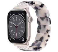 V.R.HOPE Correa elástica de resina para Apple Watch Series Ultra/10/9/8/7/SE de 46 mm, 45 mm, 44 mm, 42 mm, 49 mm, moderna, bonita, ligera y flexible, diseño rectangular con iWatch Series 6/5/4/3/2/1