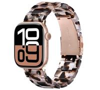 V.R.HOPE Moderna pulsera de resina compatible con Apple Watch 38 mm, 40 mm, 41 mm, 42 mm, 44 mm, 45 mm, 46 mm, 49 mm, para mujer, elegante y ligera, correa Leo para iWatch SE Ultra Series 11 10 9 8 7