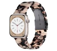 V.R.HOPE Moderna pulsera de resina compatible con Apple Watch, 40 mm, 41 mm, 42 mm, 38 mm, para mujer, elegante y ligera, correa Leo para iWatch SE Series 11, 10, 9, 8, 7, 6, 5, 4, 3, 2, 1 - (flores