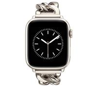 V.R.HOPE Pulsera dorada para Apple Watch para mujer, de diseño, vaquera, elegante correa de metal de acero inoxidable, compatible con iWatch Series 11/10/9/8/7/6/5/4/3/2/SE (38 mm, 40 mm, 41 mm, 42 mm