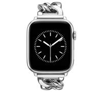 V.R.HOPE Pulsera dorada para Apple Watch para mujer, de diseño, vaquera, elegante correa de metal de acero inoxidable, compatible con iWatch Series 11/10/9/8/7/6/5/4/3/2/SE (38 mm, 40 mm, 41 mm, 42 mm