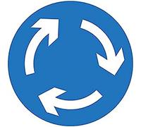 V Safety 7A073CN-ACSR1LAG Señal de rotonda VSafety, 600 x 600mm