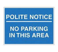 V Safety 7A084BR-ACSR1CLAG VSafety No Parking In This Area w/Channel Sign, 600x450mm