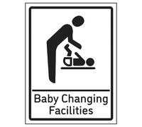 V Safety Baby Changing Facilities - Señal de seguridad de plástico rígido de 200 x 300 mm, 2 mm