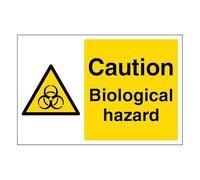 V Safety Caution Biological Hazard - Señal de seguridad (600 x 450 mm, 3 mm, aluminio compuesto)
