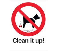 V Safety Clean It Up! - Señal de seguridad compuesta de aluminio de 3 mm, 200 x 300 mm