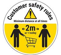 V Safety CV011BB-FS Vsafety Customer Rules - Keep One Trolly Away (300 mm x 300 mm)