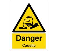 V Safety Danger Caustic - Retrato de vinilo autoadhesivo (150 x 200 mm)