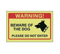 V Safety DP008AR-GS Letrero Beware of The Dog, Please Do Not Entre, Amarillo, 200MM X 150MM