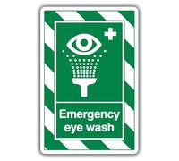 V Safety Emergency Eye Wash - ExtraViz 250 x 350 mm - Señal de seguridad de vinilo autoadhesivo
