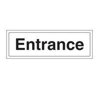 V Safety Entrance - Señal de seguridad compuesta de aluminio cepillado (300 x 100 mm, 3 mm)