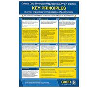 V Safety GDPR In Practice Poster - Principios clave 297 x 420 mm (A3) - Señal de seguridad estándar de plástico flexible de 0,2 mm