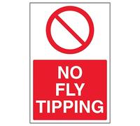 V Safety No Fly Tipping - Señal de seguridad compuesta de aluminio (200 x 300 mm, 3 mm)
