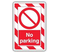 V Safety No Parking - ExtraViz 250 x 350 mm - Señal de seguridad autoadhesiva de vinilo