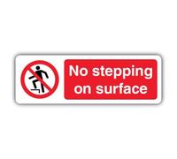 V Safety No Stepping On Surface - Señal de seguridad (600 x 200 mm), tablero de doble pared Correx, señalización de prohibición, fabricado en Gran Bretaña