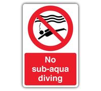 V Safety No Sub-Aqua - Señal de buceo (450 x 600 mm), tablero Correx de doble pared, señalización de prohibición, fabricado en Gran Bretaña